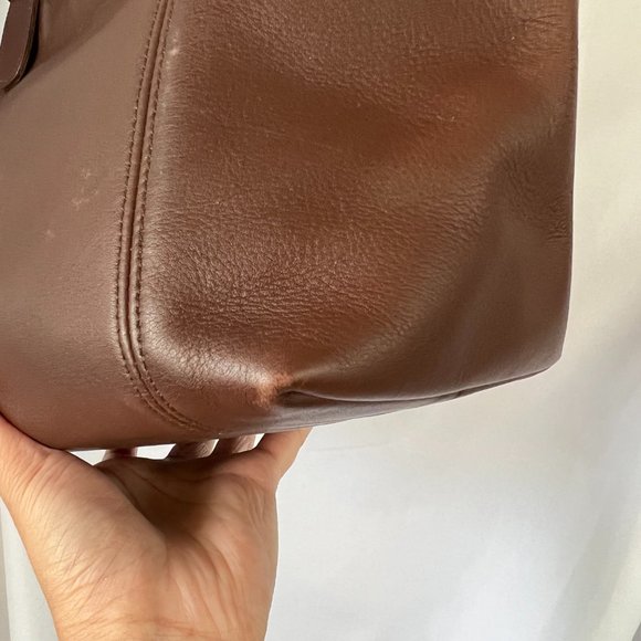 Vintage Coach Waverly Chocolate Brown Leather Tote 4133 - Picture 7 of 16